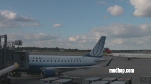 United Express flight boarding at MSP