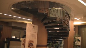 Doubletree Bethesda - Lobby circular staircase.