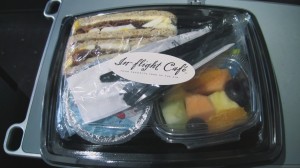 Food aboard a US Airways A321