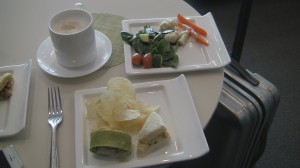 Lufthansa JFK Lounge Food.