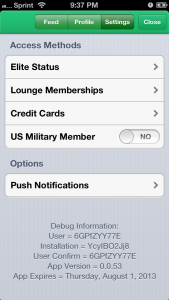 LoungeBuddy Settings