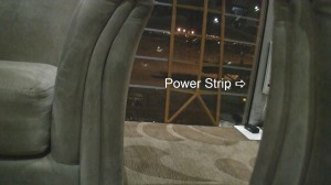 Power strips at BGS Lounge - PEK