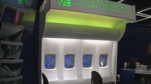 Mood lighting for airplane cabins display.