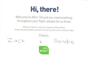 Mint welcome note.