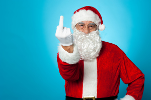 Santa Flips us Off